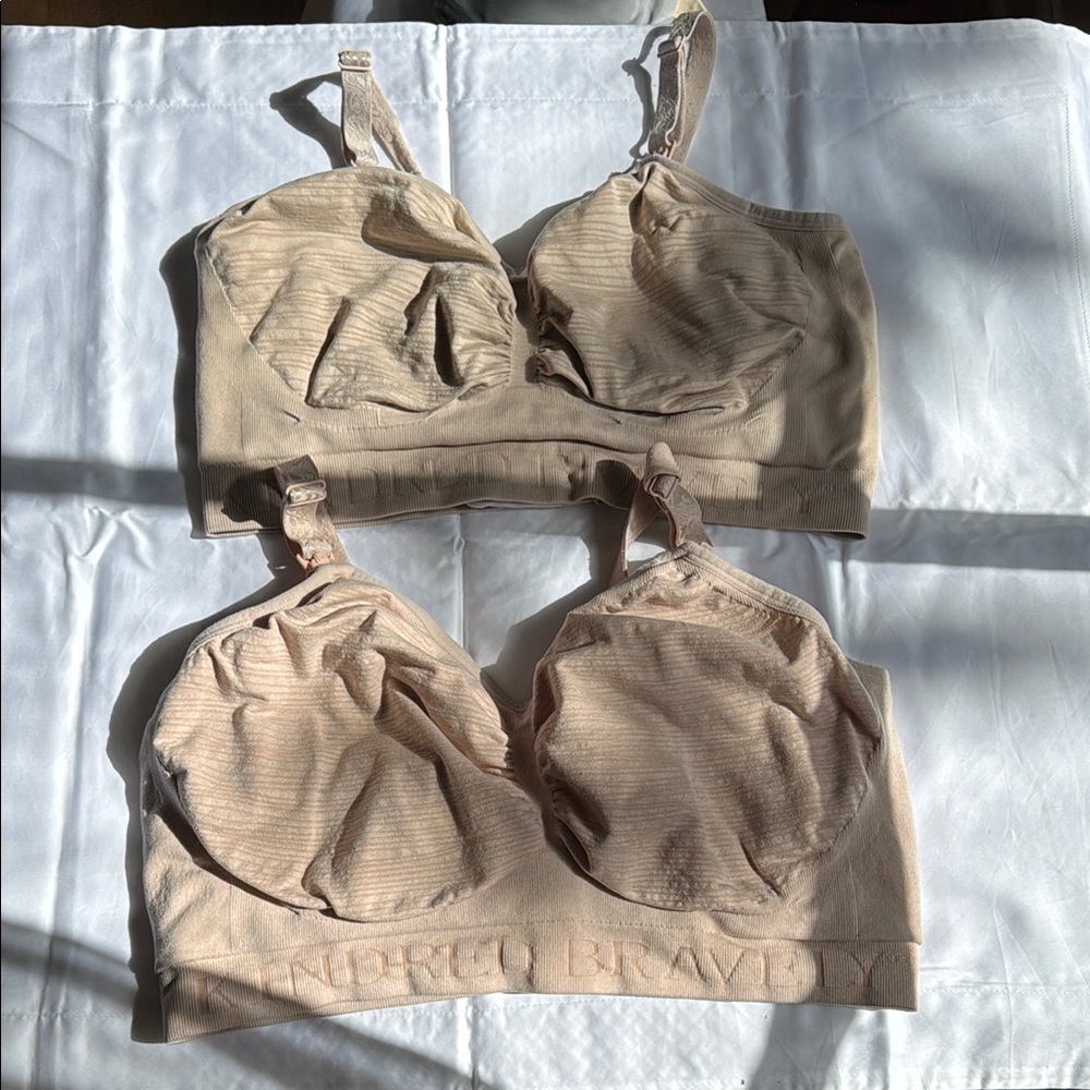 Women's Tan Kindred Bravely Nursing Pumping Bra Set